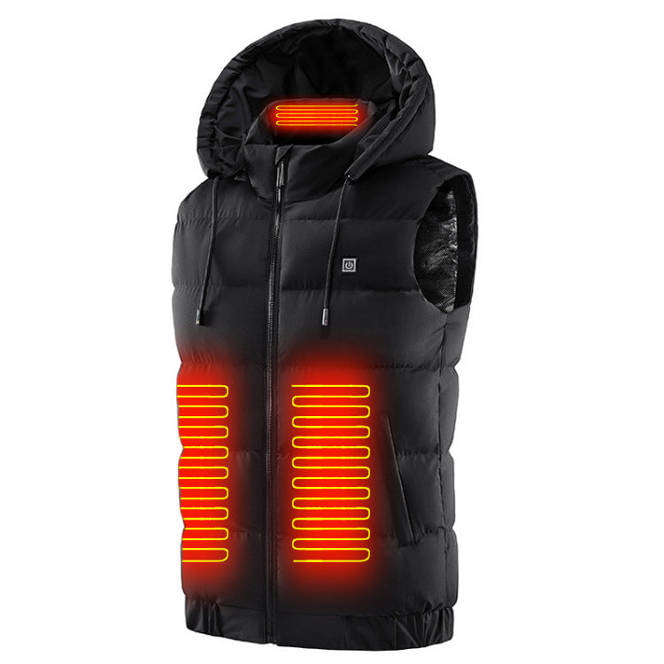 Self-heating Vest Men's Hooded Smart