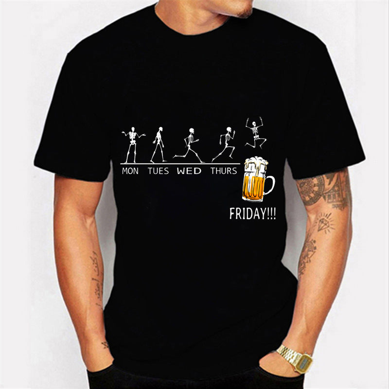 Men's T-shirt Weekend Casual Friday Beer Casual