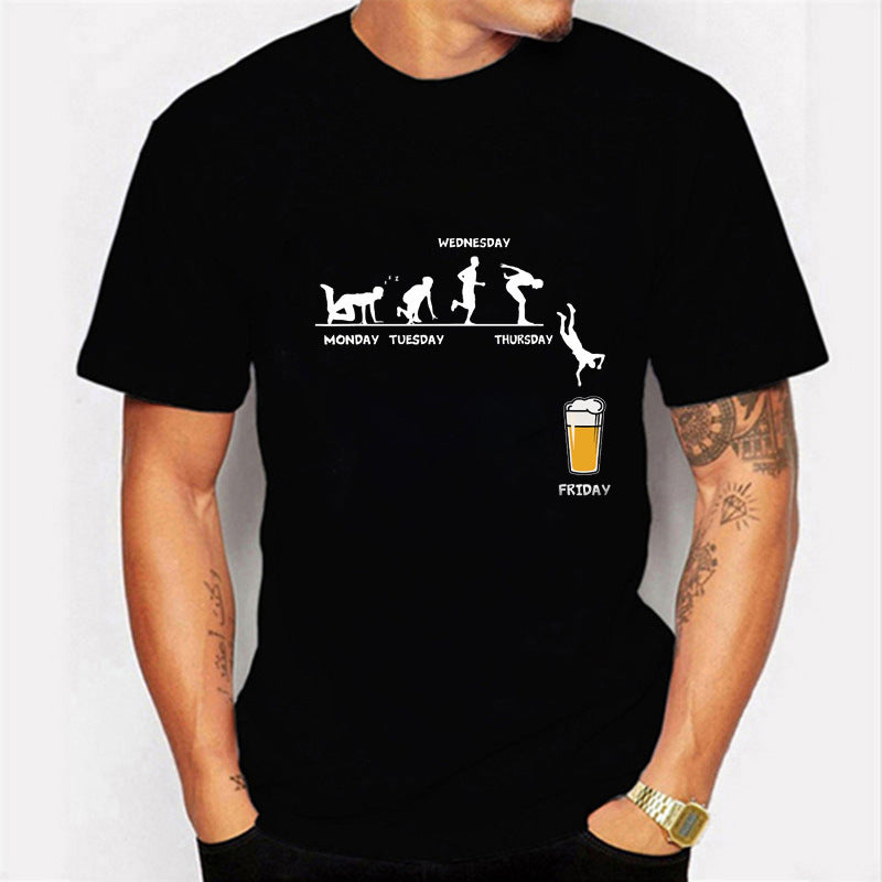 Men's T-shirt Weekend Casual Friday Beer Casual