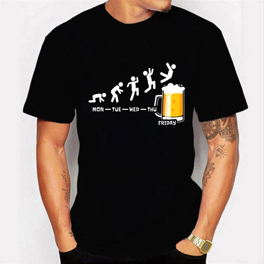 Men's T-shirt Weekend Casual Friday Beer Casual