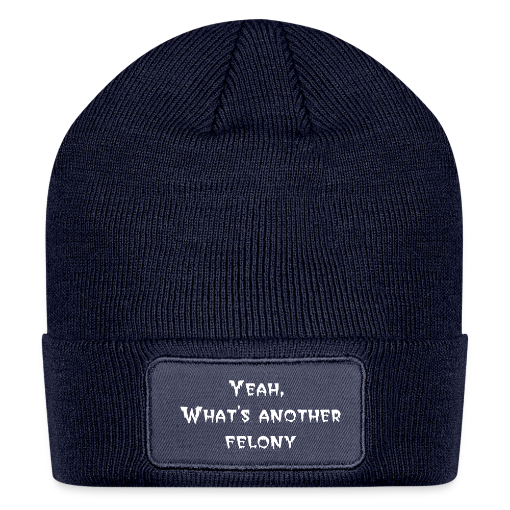 Patch Beanie - navy