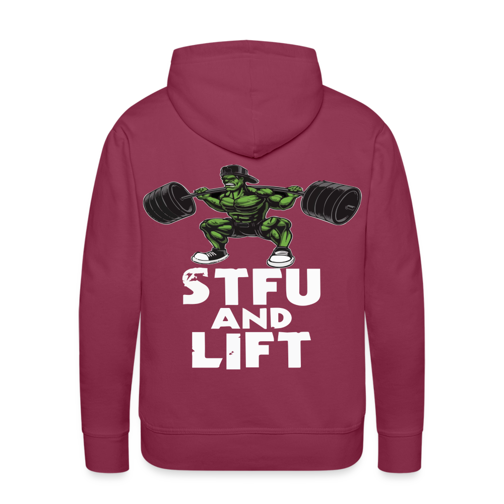 STFU AND LIFT HOODIE - burgundy