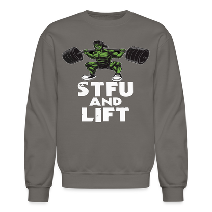 Crewneck Sweatshirt STFU - asphalt gray