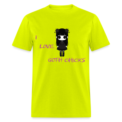 Goth chicks - safety green